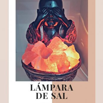 Lámpara de sal buda 3 sentidos