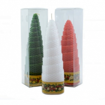 Vela pino miel torneado grande navidad