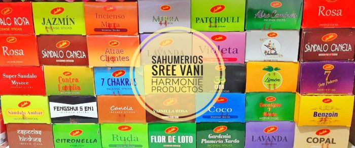 20 cajas de 6 tubos Sahumerios Sree Vani (efectivo/transferencia)