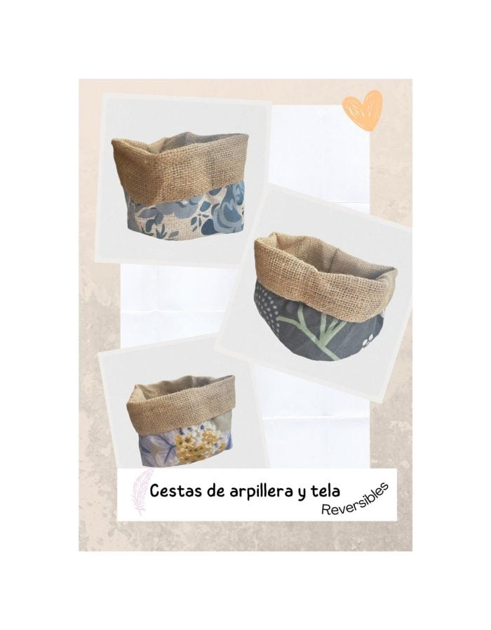 Cestas de arpillera reversibles