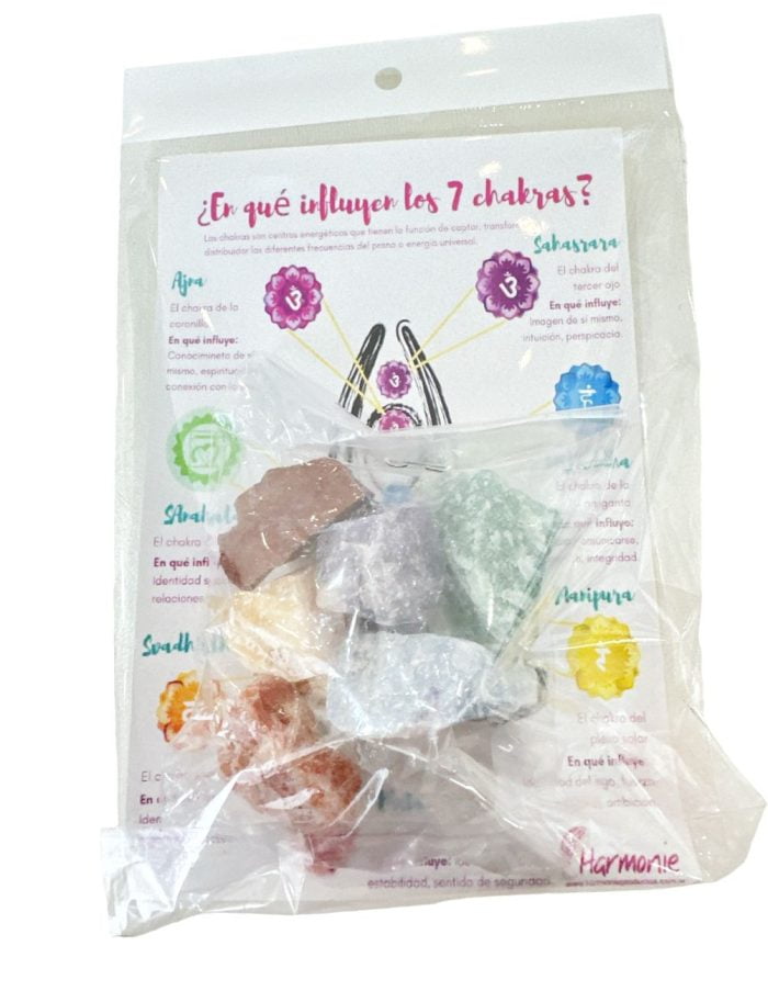 Piedras de los 7 chakras en bruto Harmonie
