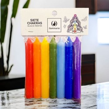 Velas cortas parafina 7 chakras