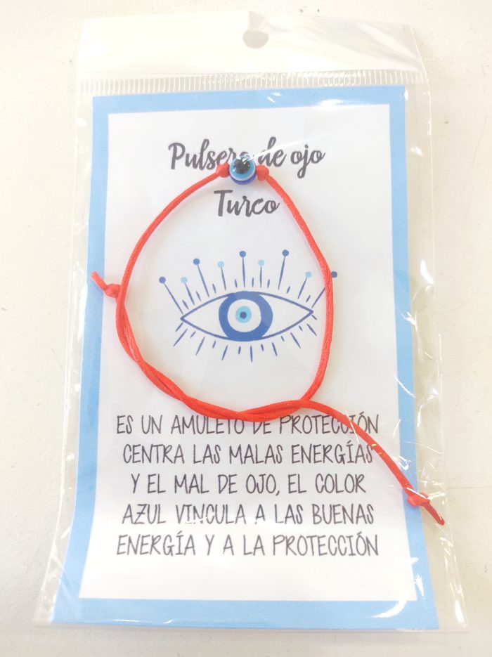 Pulsera de hilo con ojo turco