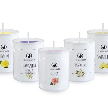 Velón votivo blanco aromático