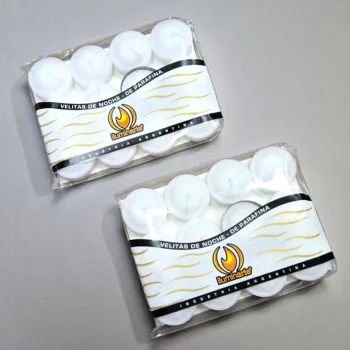 Velas de noche iluminarte blancas (pack 12 un.)