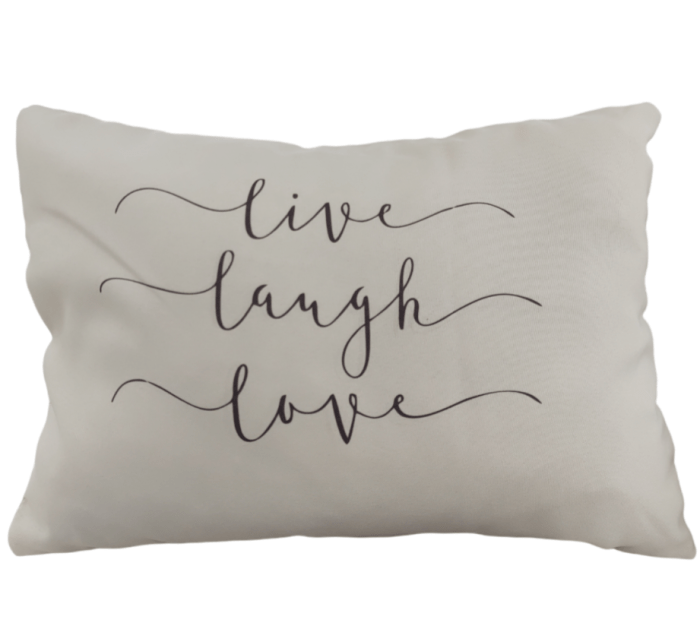 Almohadón 50x30 Live Laugh Love