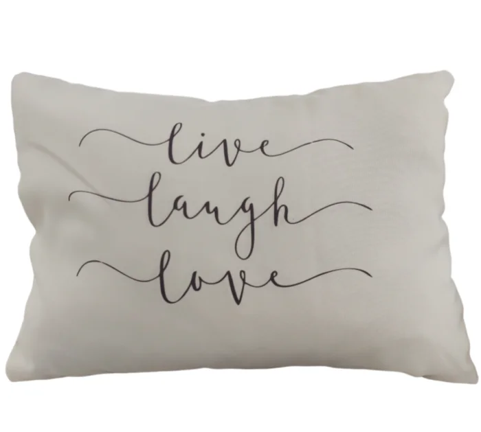 Almohadón 50x30 Live Laugh Love