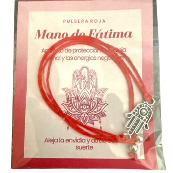Pulsera roja mano fatima