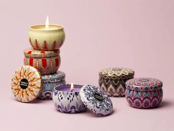Vela en lata mandala chica