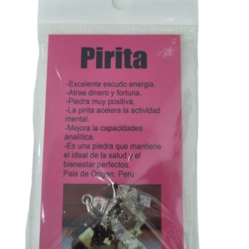 Dije pirita con explicación