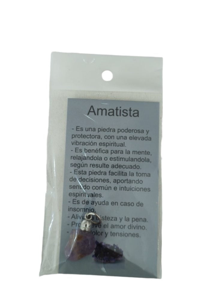 Dije amatista con explicación