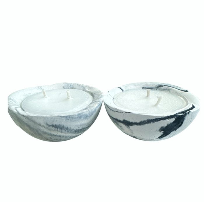 Vela aromática yeso mármol - Imagen 2