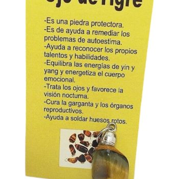 Dije ojo de tigre con explicación