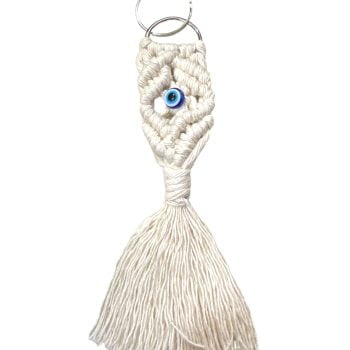 Llavero macramé ojo protector