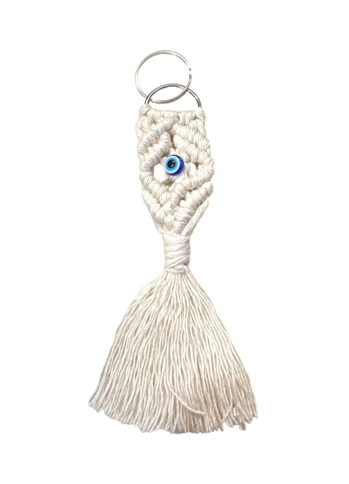 Llavero macramé ojo protector