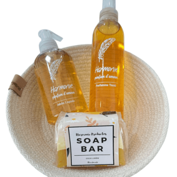 Cesta redonda con productos