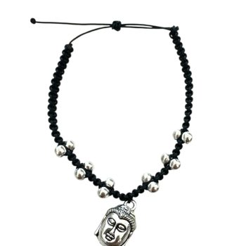 Pulsera buda tejida 12 bolitas