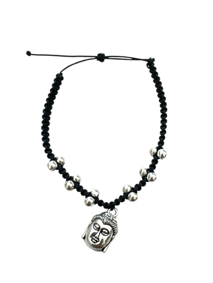 Pulsera buda tejida 12 bolitas