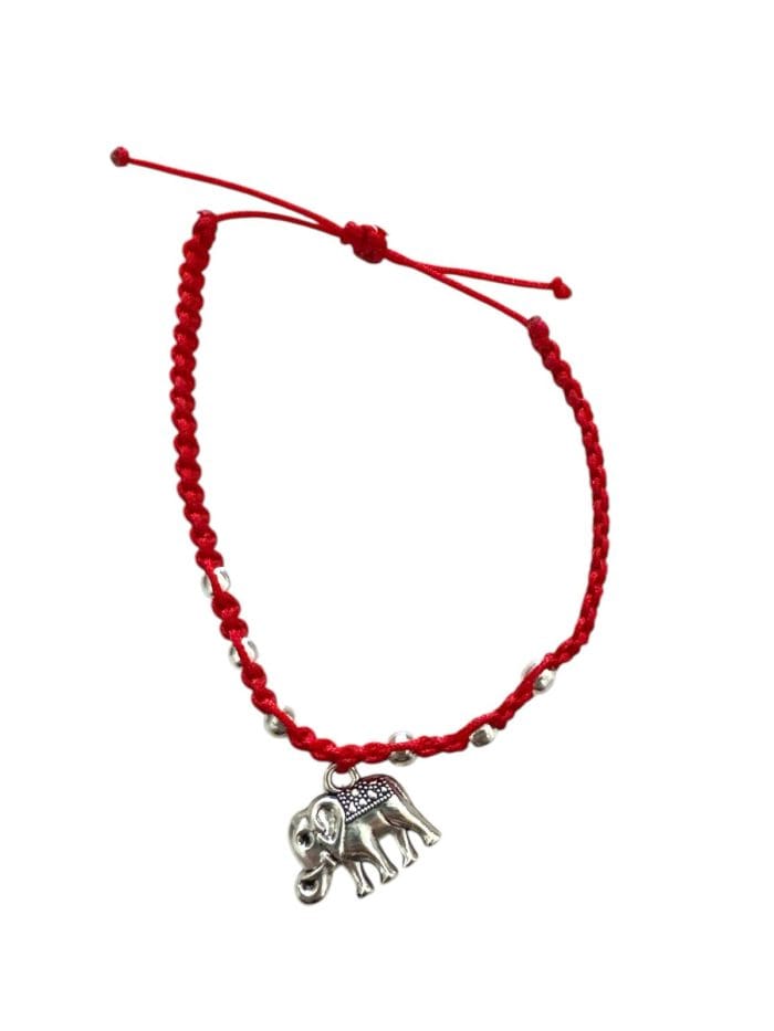 Pulsera elefante tejida bolitas