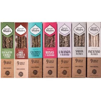 15 cajas sahumerios línea hierbas (promo)
