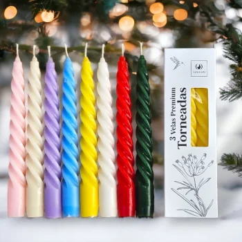 Velas colores Torneadas x3