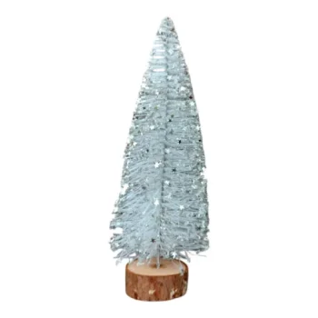 Arbolito navideño estrellas plateadas