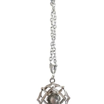 Collar mandala cuarzo rosa