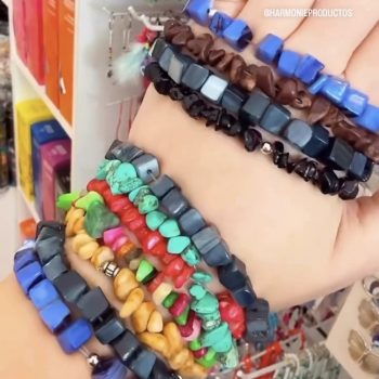 5 Pulseras de escallas (piedras naturales)