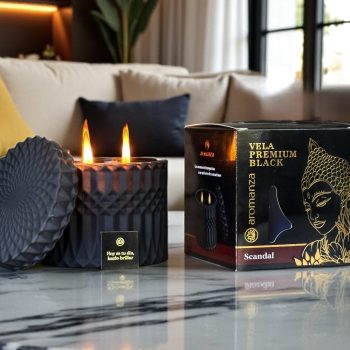 Vela premium black Aromanza (Promo lanzamiento)