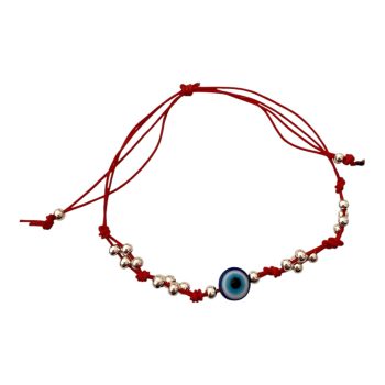 Pulsera roja nudos con ojo