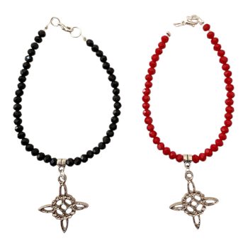 Pulsera Nudo de bruja cristales
