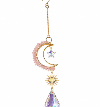Colgante Luna con piedras naturales