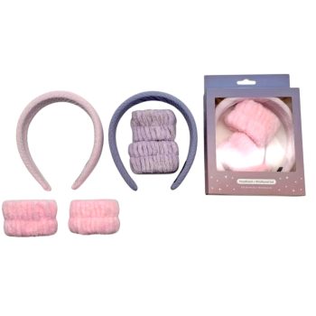 Set muñequeras + vincha para skincare
