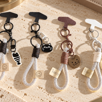 Tira strap para celular gato/pez