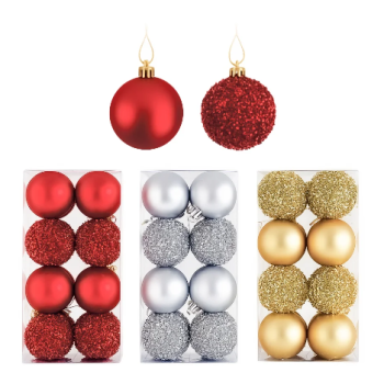 Esferas navideñas con texturas