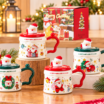 Taza navideña Papá noel divertido (PREVENTA)
